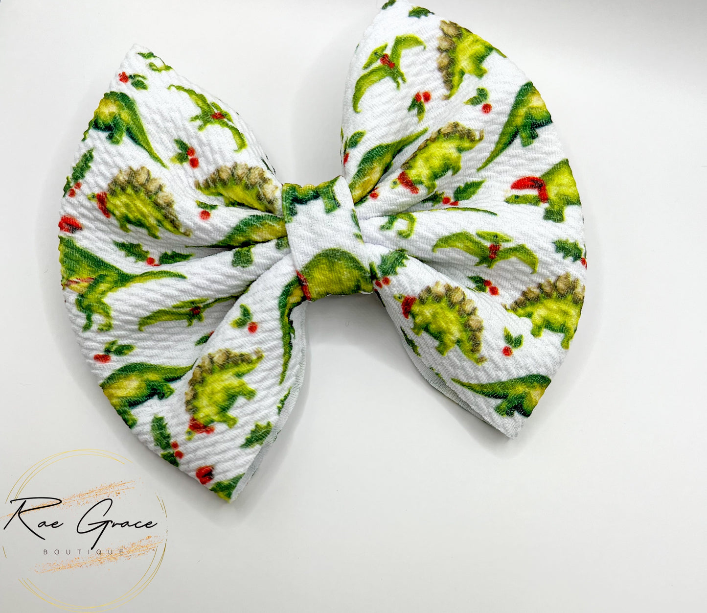 Christmas Dinosaurs Bullet Bow