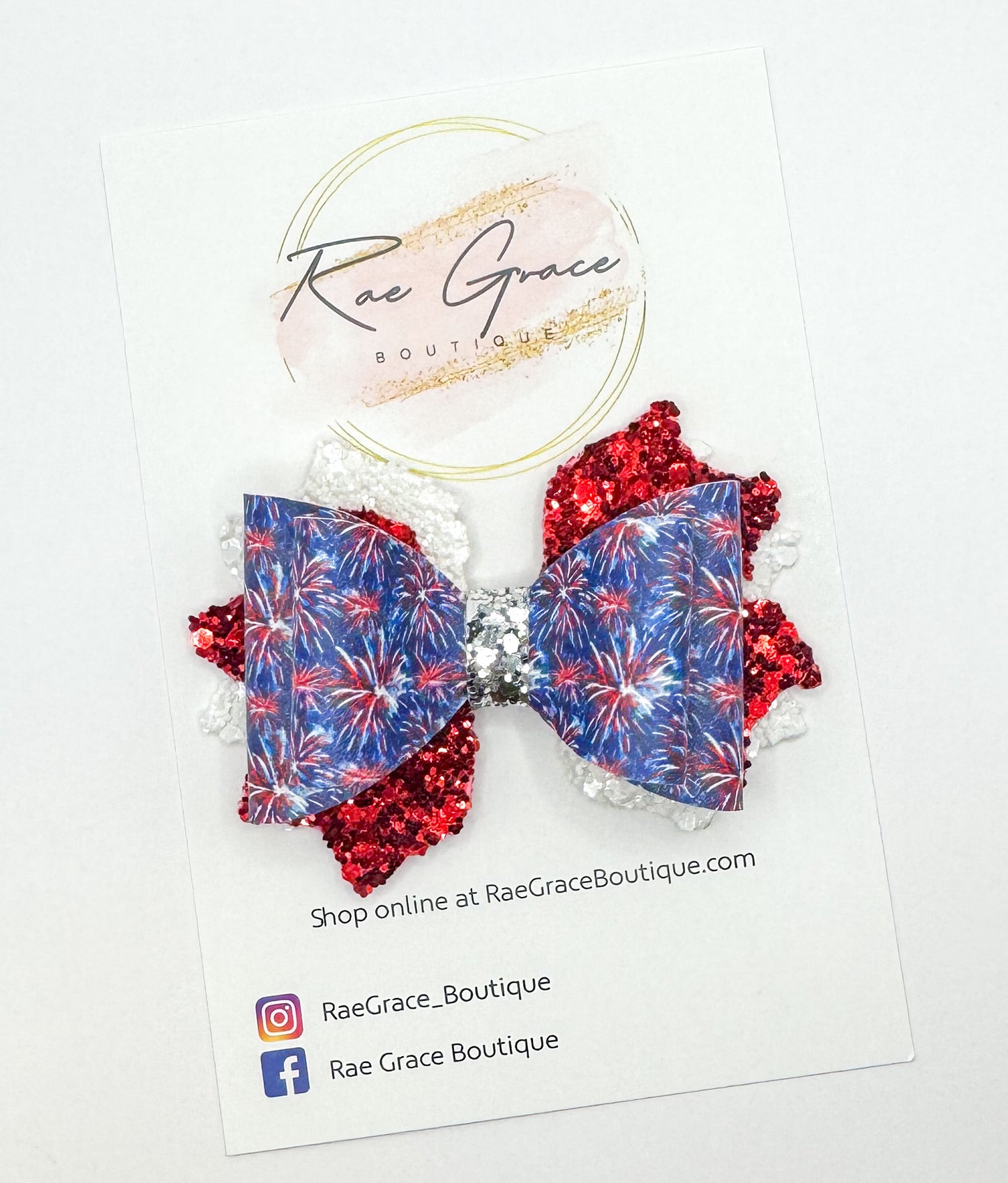 Fireworks Hair Bow