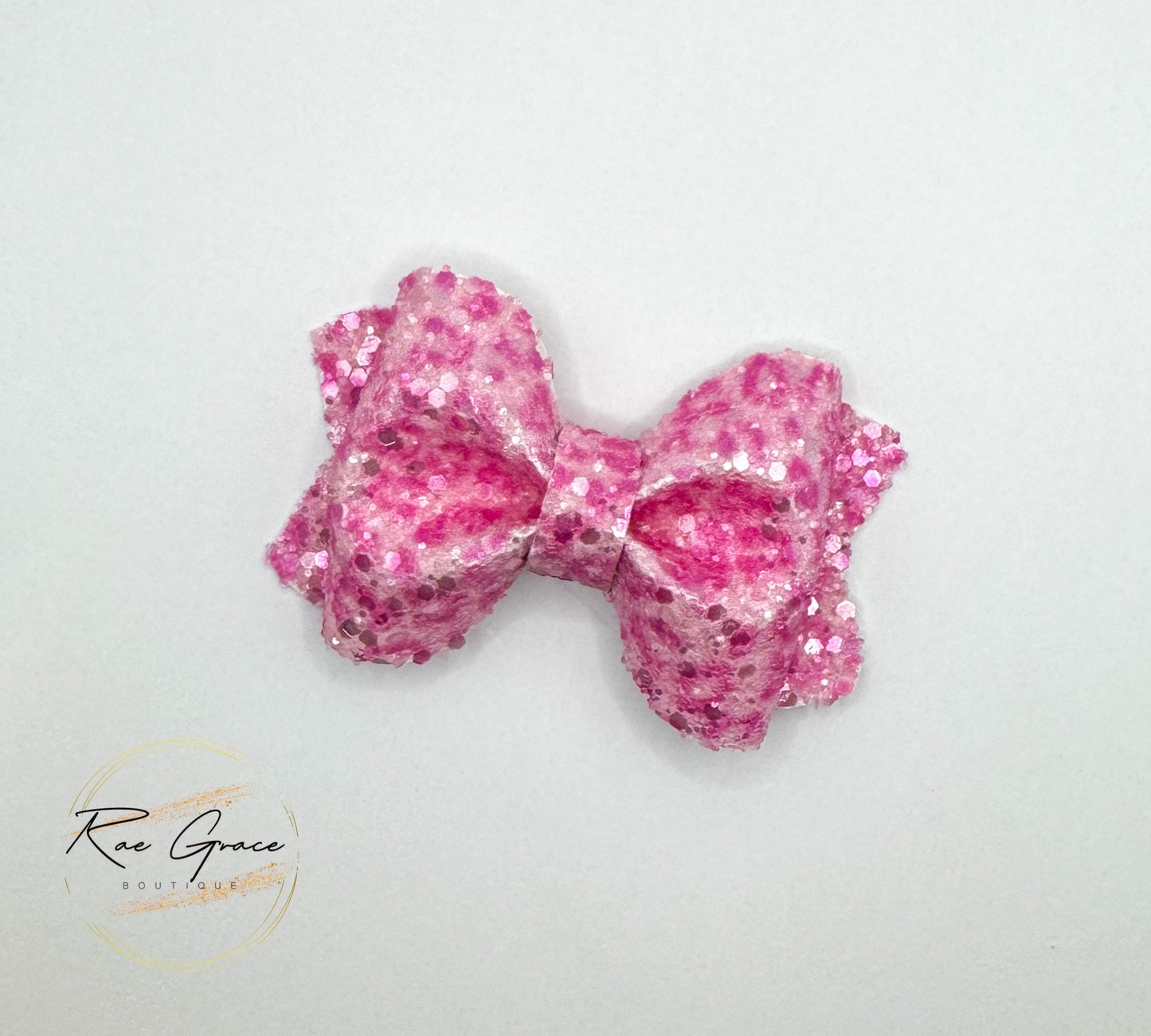 Glitter Leopard Print Bow