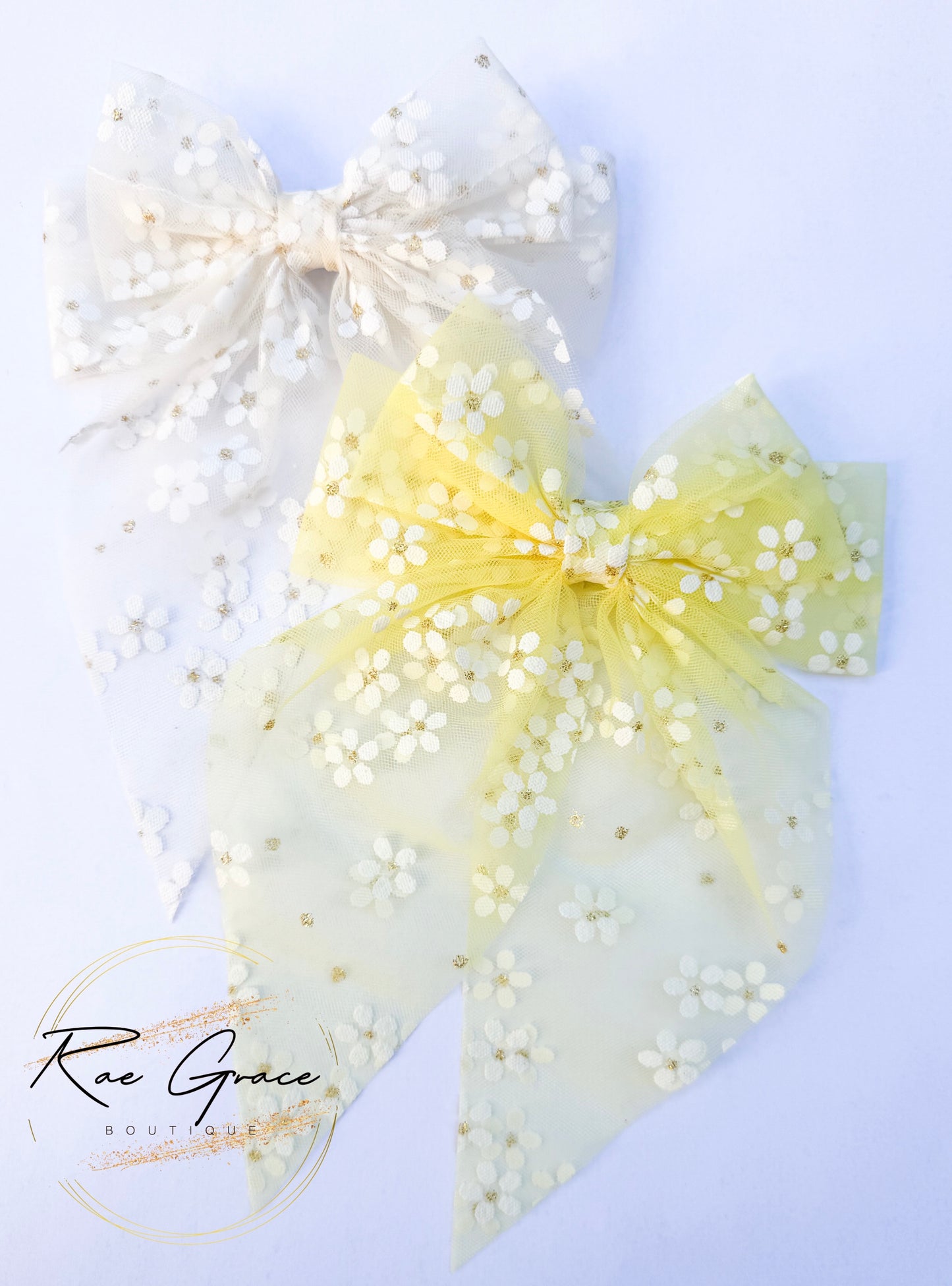 Daisy Tulle Hair Bow