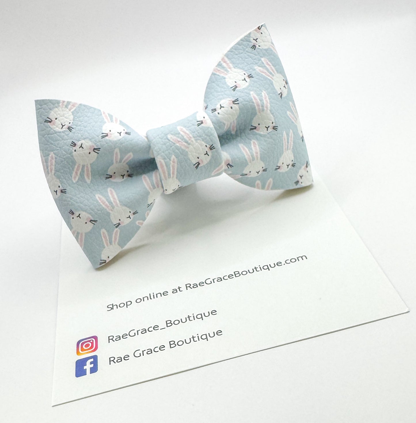 Blue Easter Bunny Bow Tie