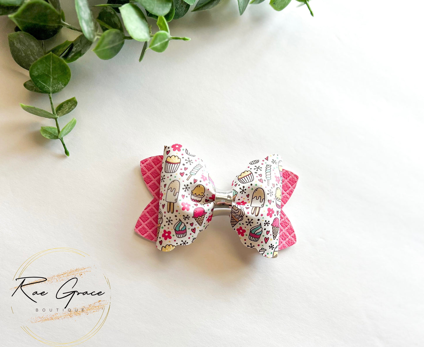 Ice Cream Hair Bow