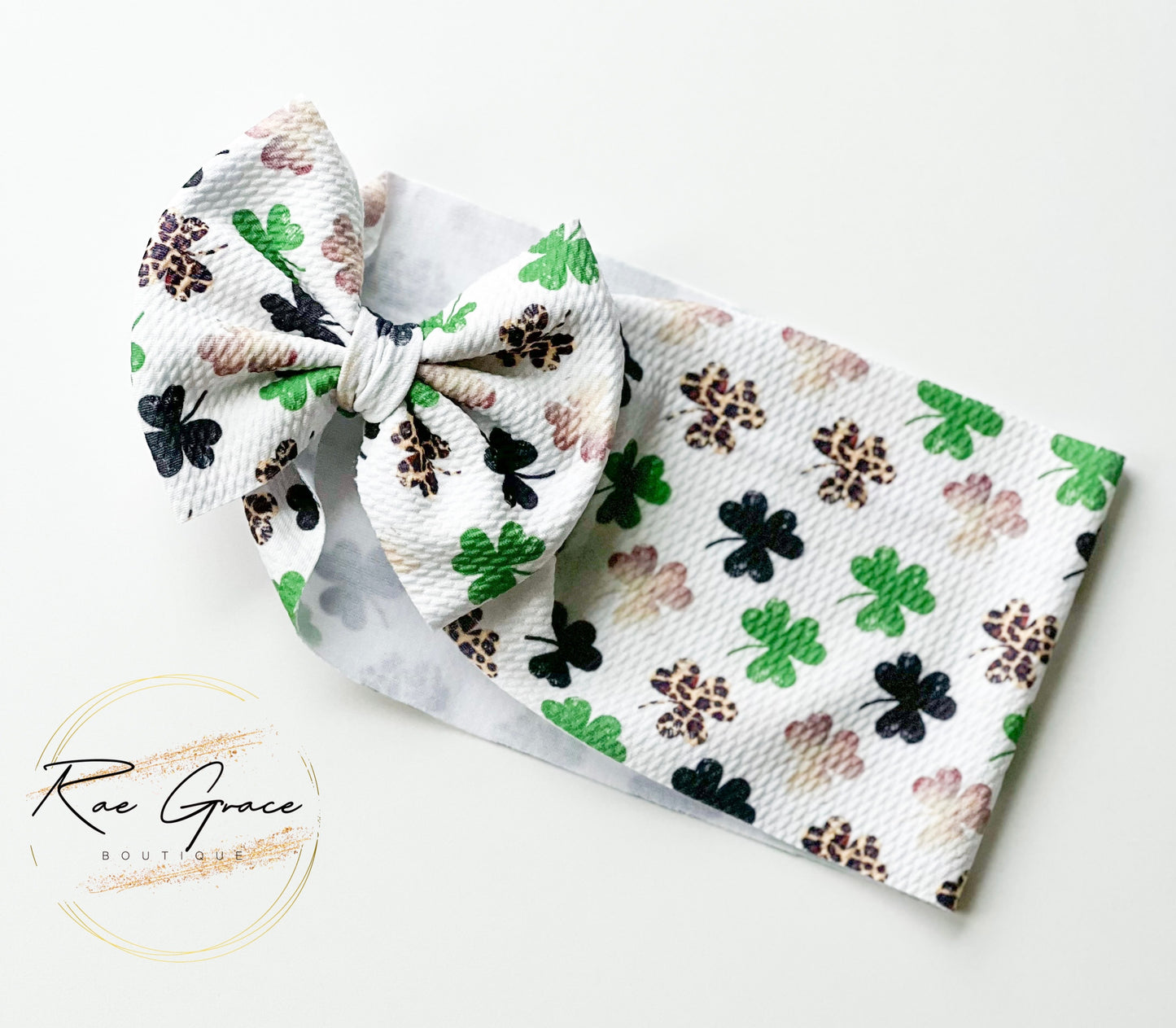 Shamrock Single Bow Head Wrap