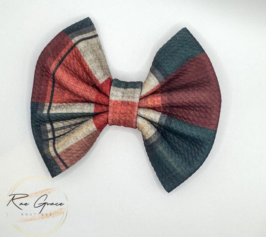 Christmas Plaid Bow￼