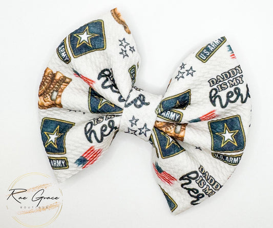 Daddy is my Hero Army Bow