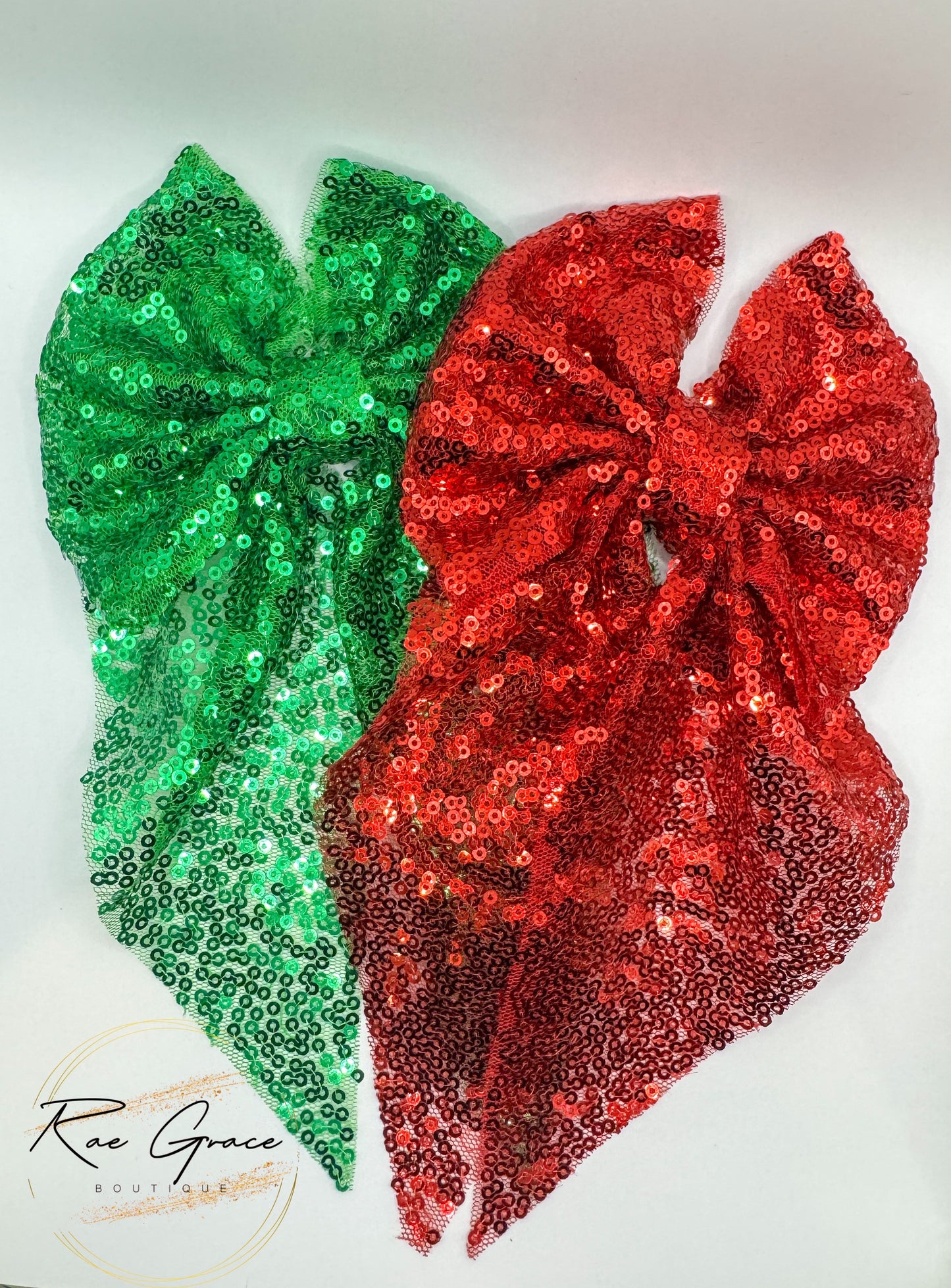 Red or Green Sequence Bow