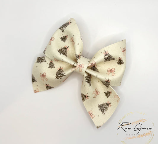 Christmas Trees & Bows Hair Bow
