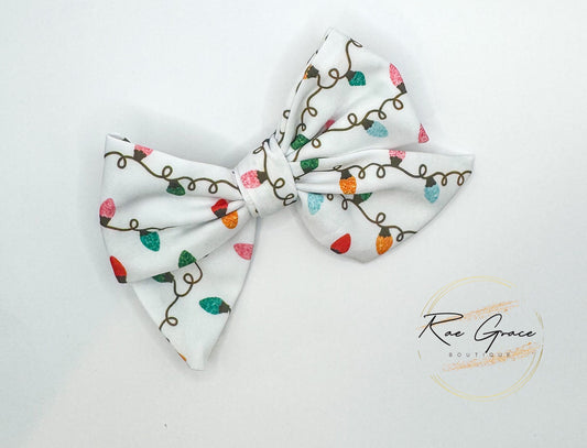Christmas Lights Hair Bow