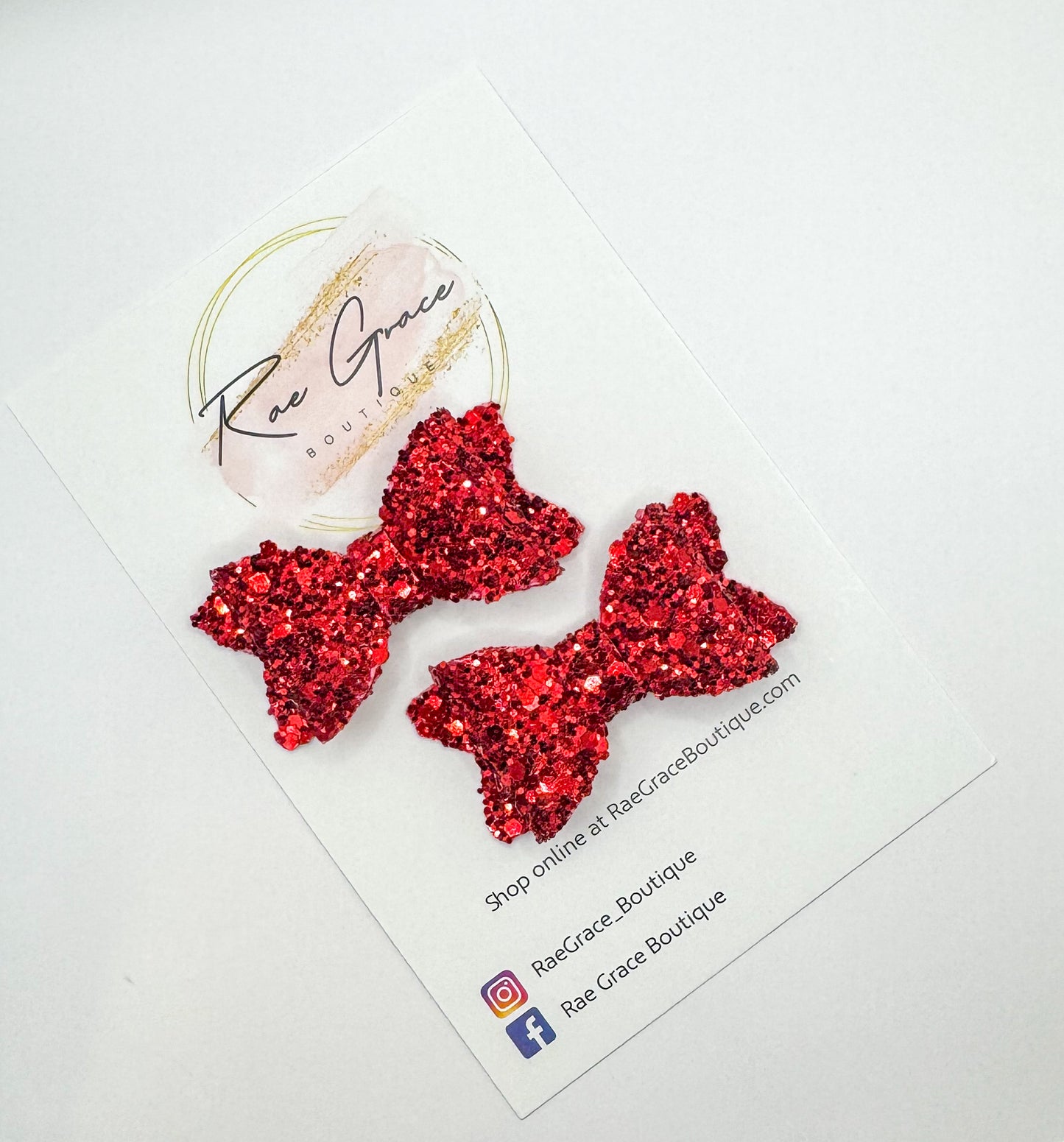 Red Glitter Piggy Set
