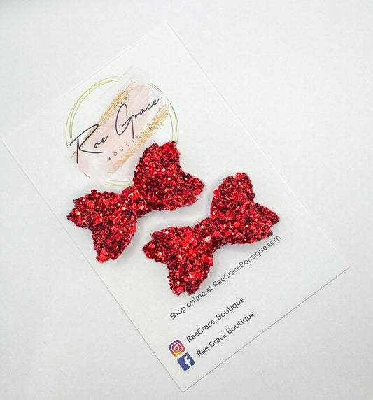 Red Glitter Piggy Set