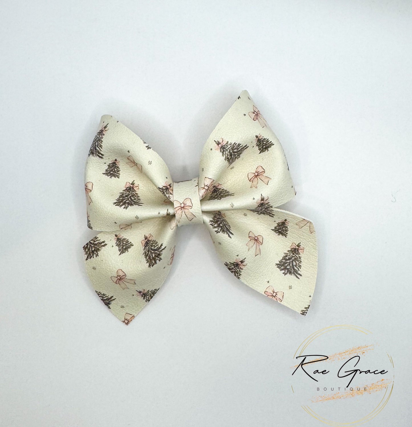 Christmas Trees & Bows Hair Bow