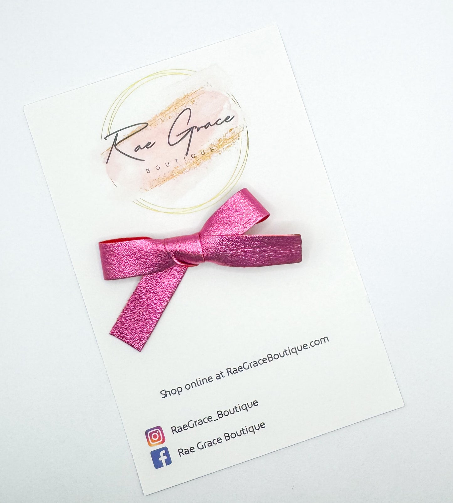 Metallic Pink Bow