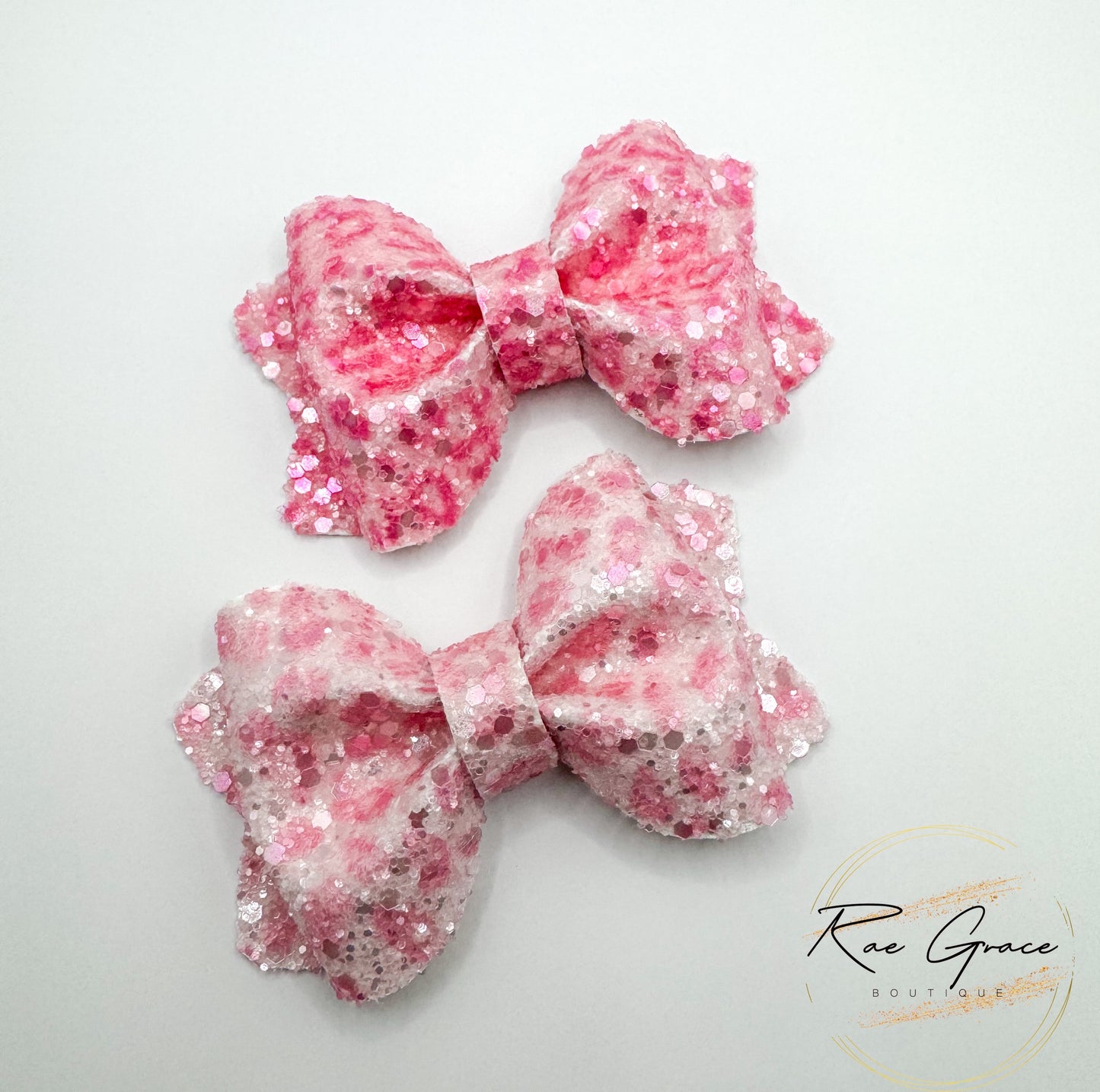 Glitter Leopard Print Bow