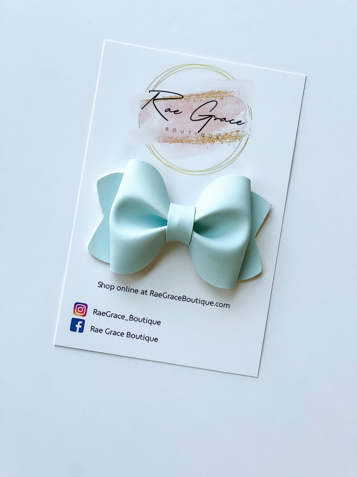 Light Blue Pinch Bow